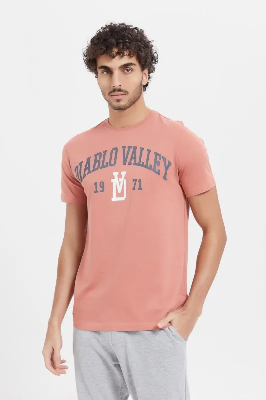 Men Pink Graphic T-Shirt sold by Redtag