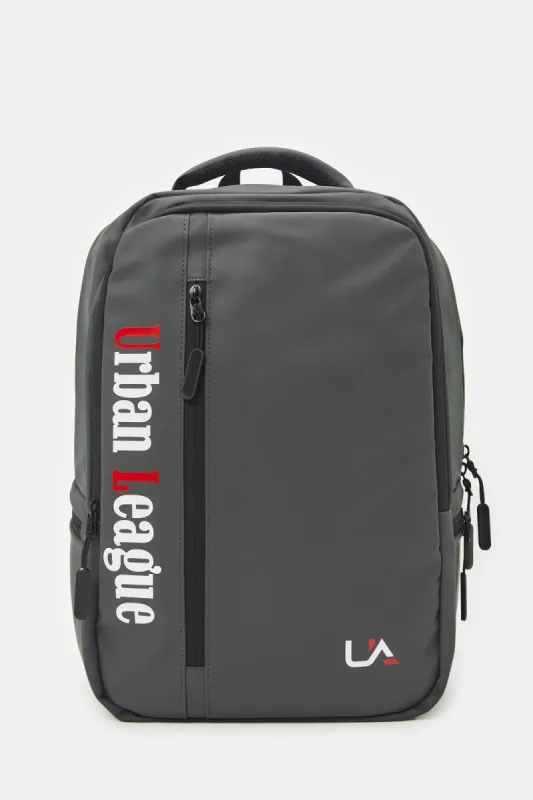 Men Grey Printed Backpack sold by Redtag