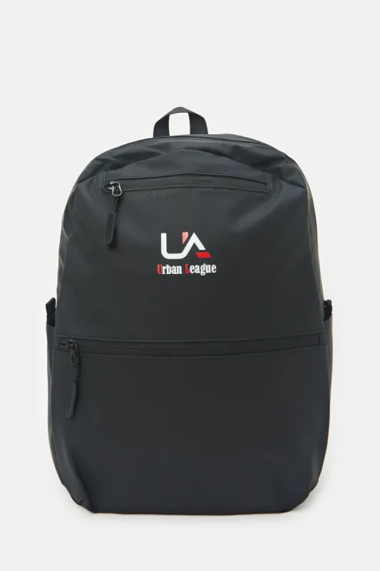 Men Black Printed Backpack sold by Redtag