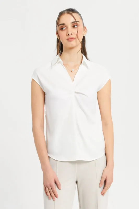 Women Ivory Pearl Blouse sold by Redtag