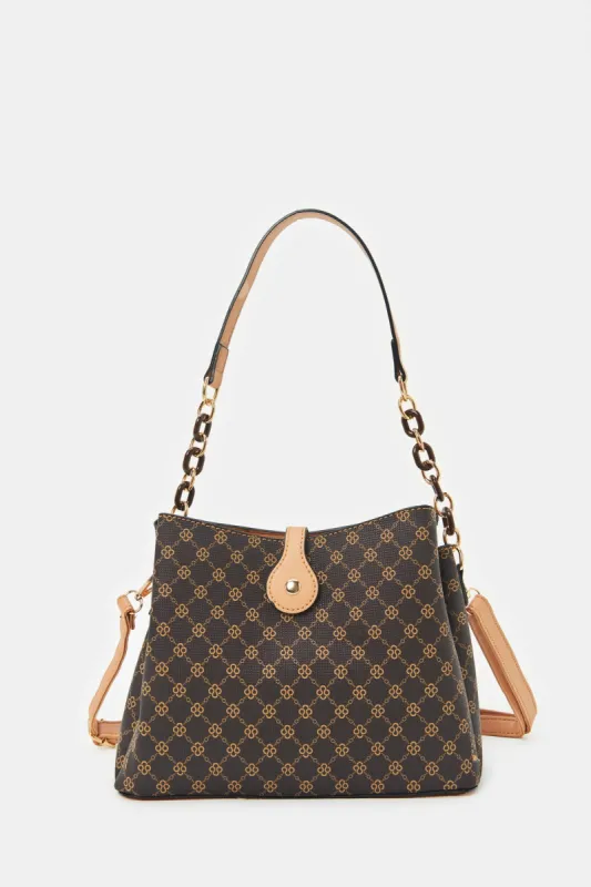 Women Beige Embellished Day Bag sold by Redtag