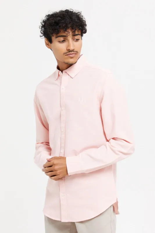Men Pink Button Down Oxford Shirt sold by Redtag