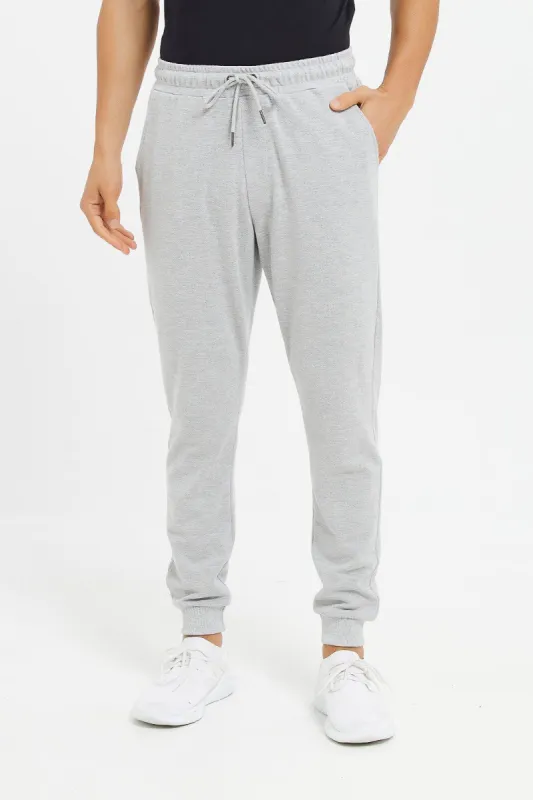 Men Grey Pique Jogger sold by Redtag