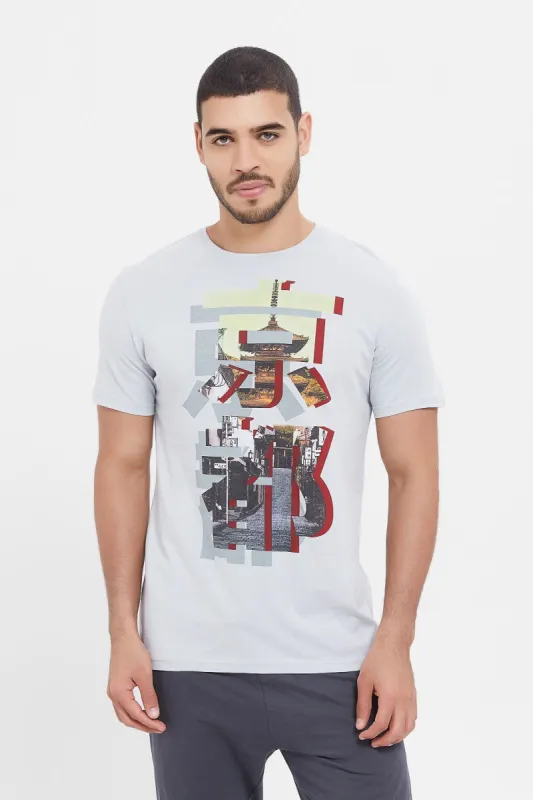 Men Grey Graphic T-Shirt sold by Redtag