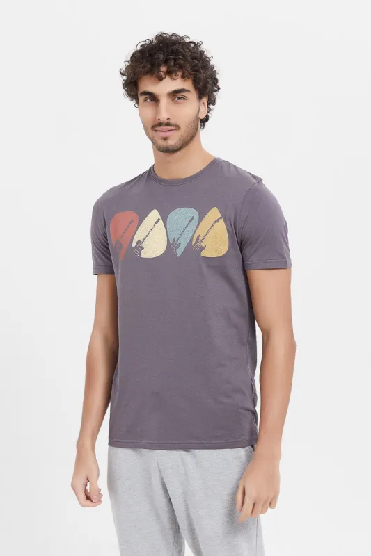 Men Grey Graphic T-Shirt sold by Redtag