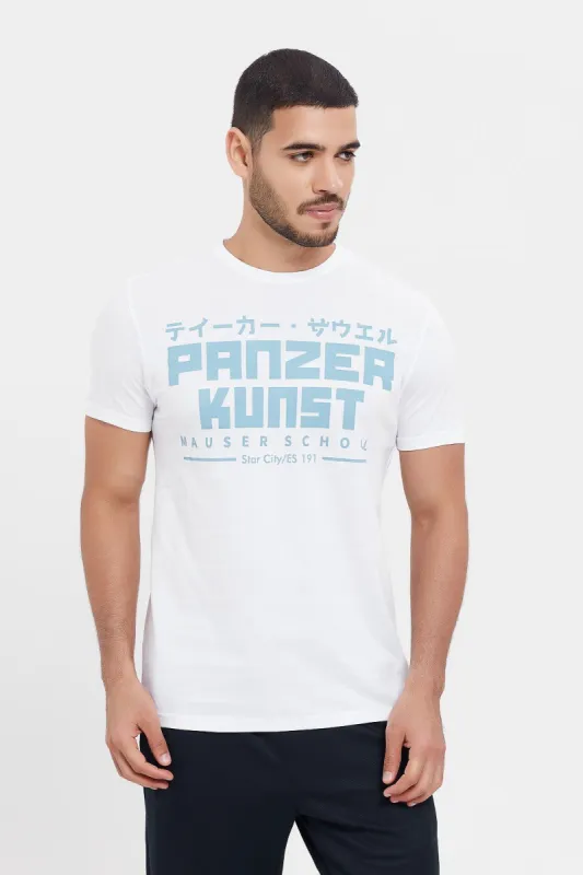 Men White Graphic T-Shirt sold by Redtag