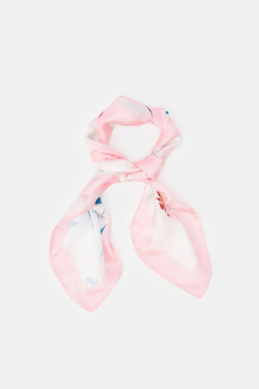 Women White Printed Scarf sold by Redtag