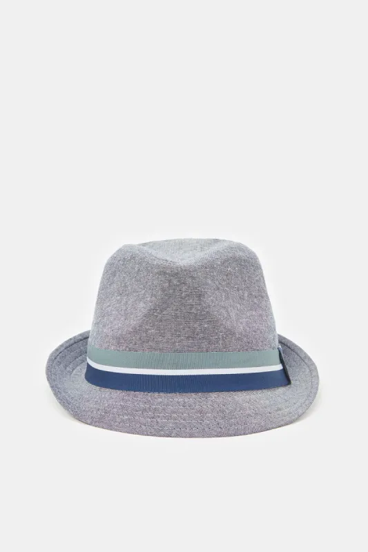 Men Grey Fedora Hats With Band sold by Redtag