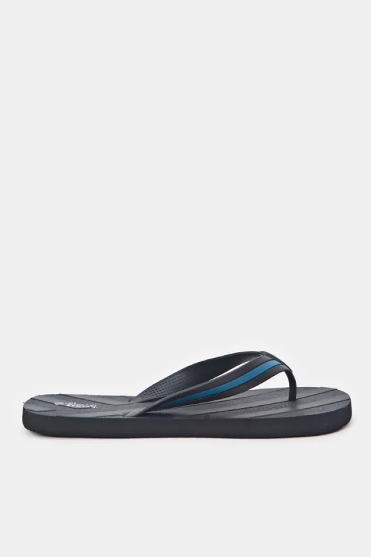 Men Black Toe Post With Molded Strap sold by Redtag