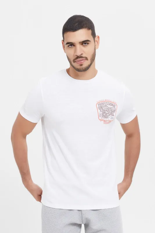 Men White Graphic T-Shirt sold by Redtag