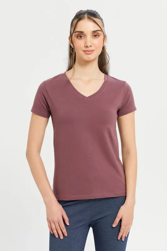 Women Taupe Basic T-Shirt sold by Redtag