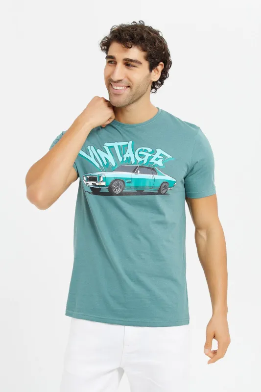 Men Mint Graphic T-Shirt sold by Redtag