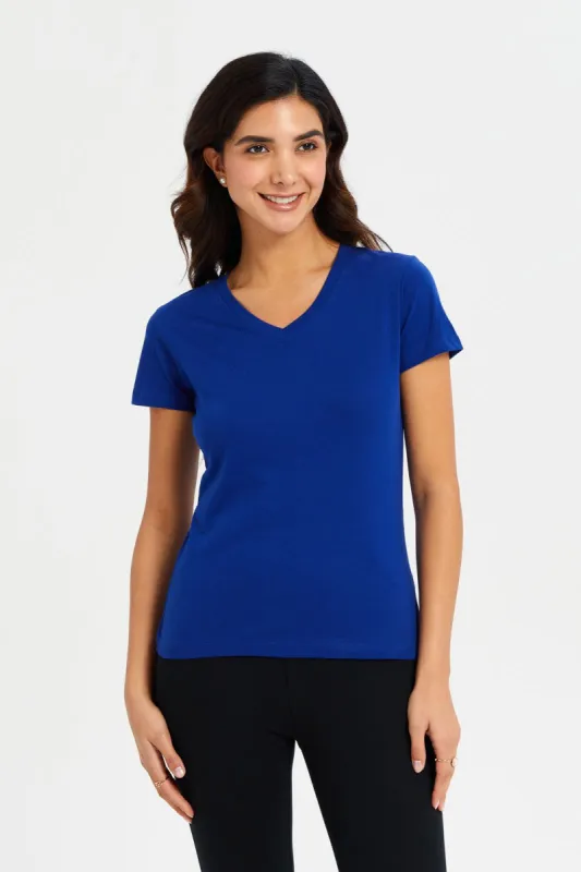 Women Blue Basic T-Shirt sold by Redtag