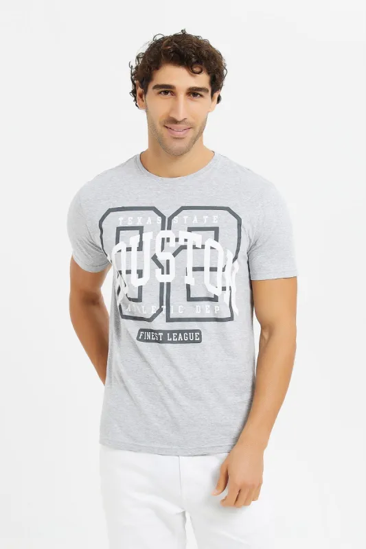 Men Grey Graphic T-Shirt sold by Redtag