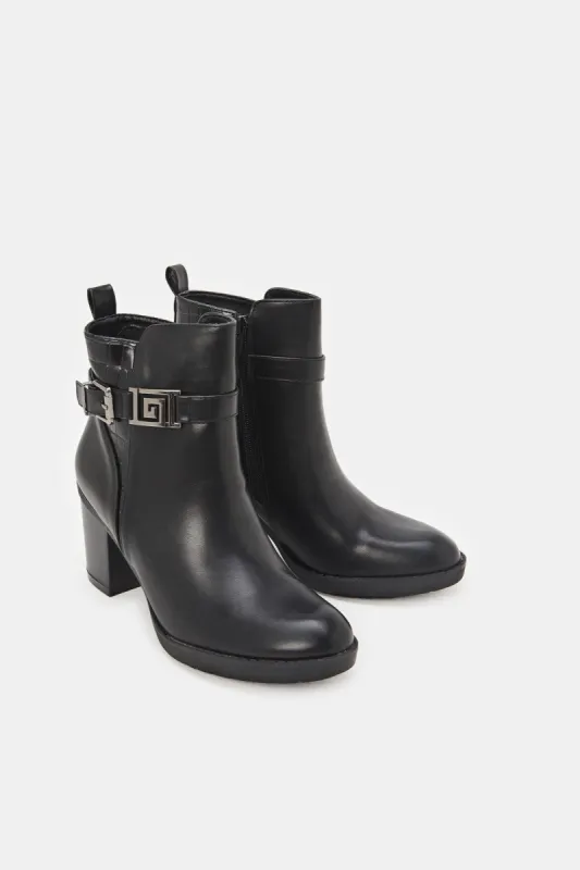 Women Black Boots sold by Redtag