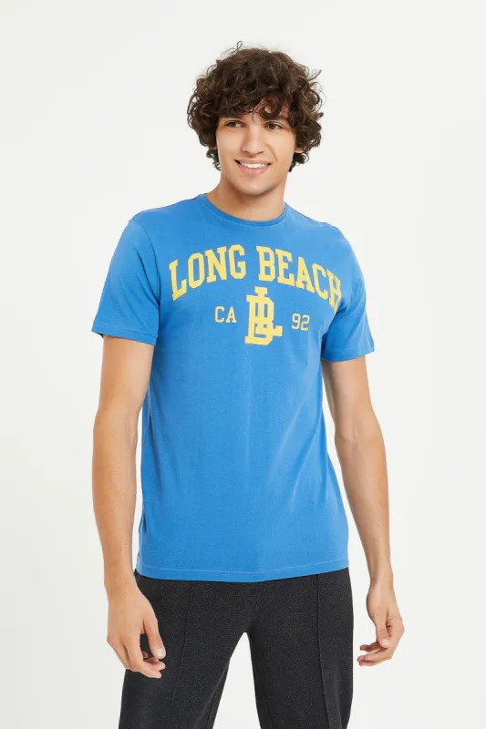 Men Blue Graphic T-Shirt sold by Redtag