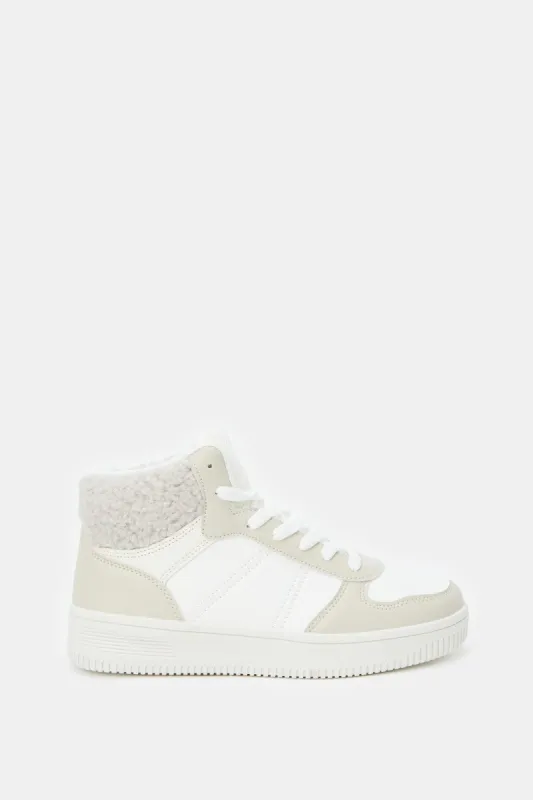 Women White High-top Sneakers sold by Redtag
