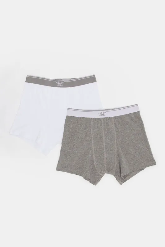Men White And Grey Hipsters Briefs Set (Pack of 2) sold by Redtag