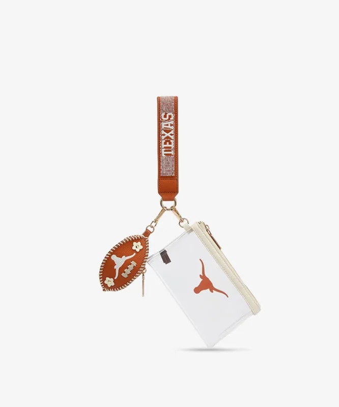 Texas Longhorns Football Clear Wristlet Set made by NCAA