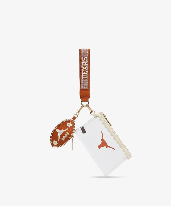 Texas Longhorns Football Clear Wristlet Set sold by Montana West Sports