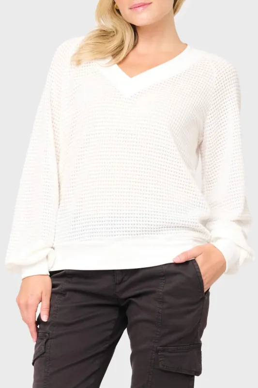 Courtside Open Weave Sweater sold by Gibsonlook