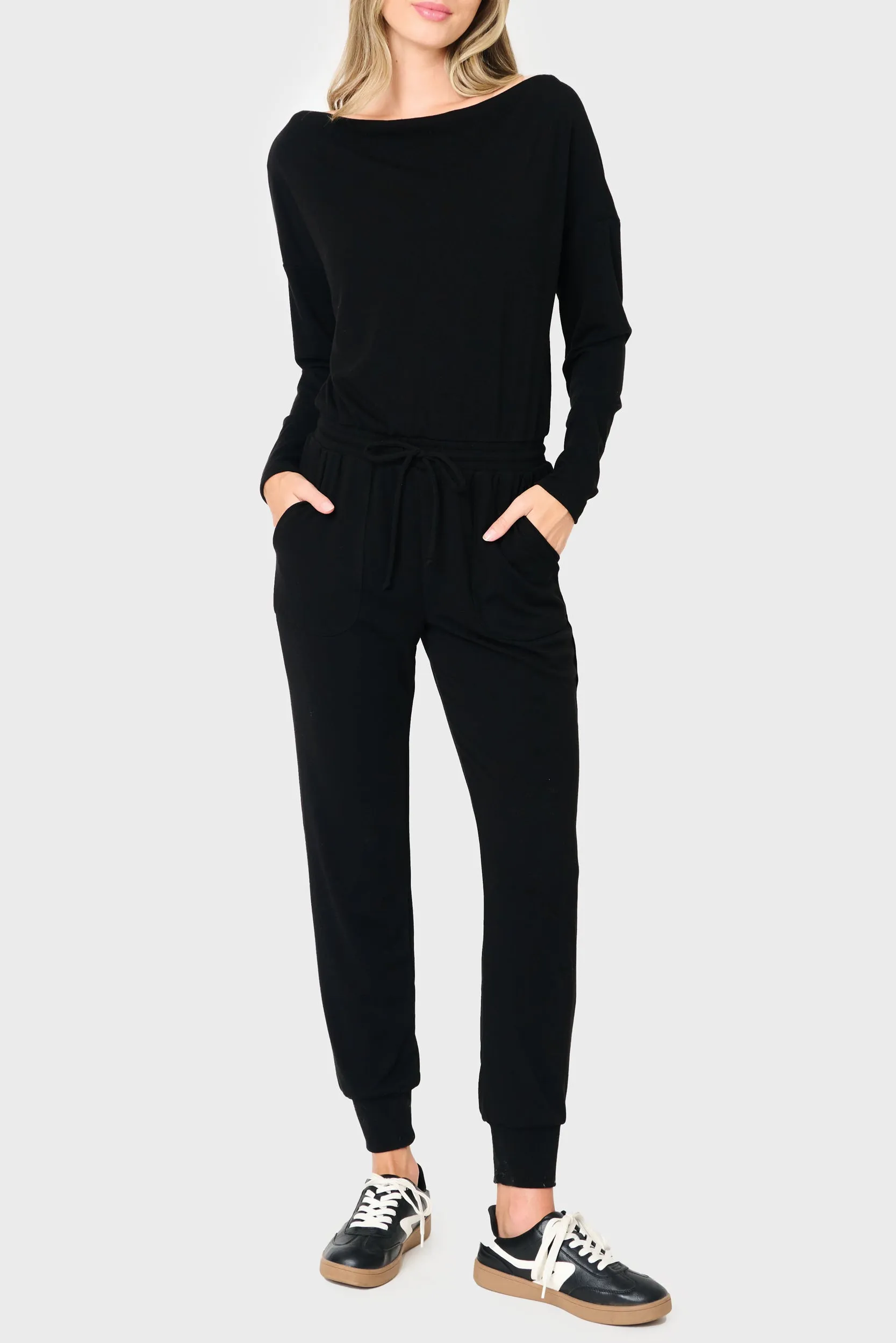 Off Shoulder Soft Luxe Jumpsuit sold by Gibson