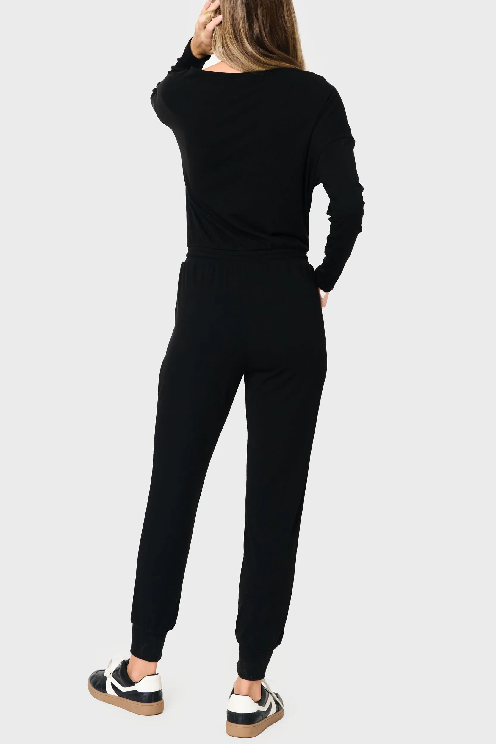 Off Shoulder Soft Luxe Jumpsuit sold by Gibson product image thumbnail 3