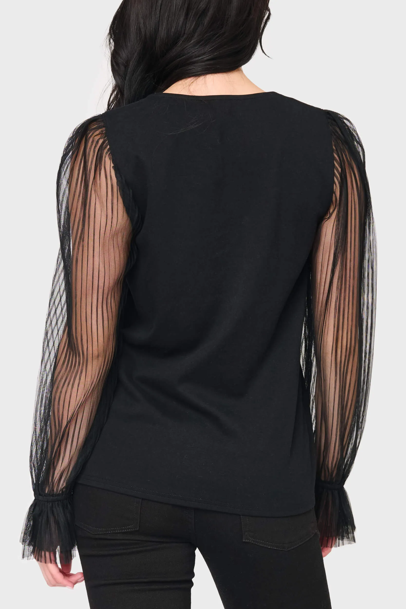 Pleated Organza Sleeve Blouse sold by Gibsonlook product image thumbnail 4