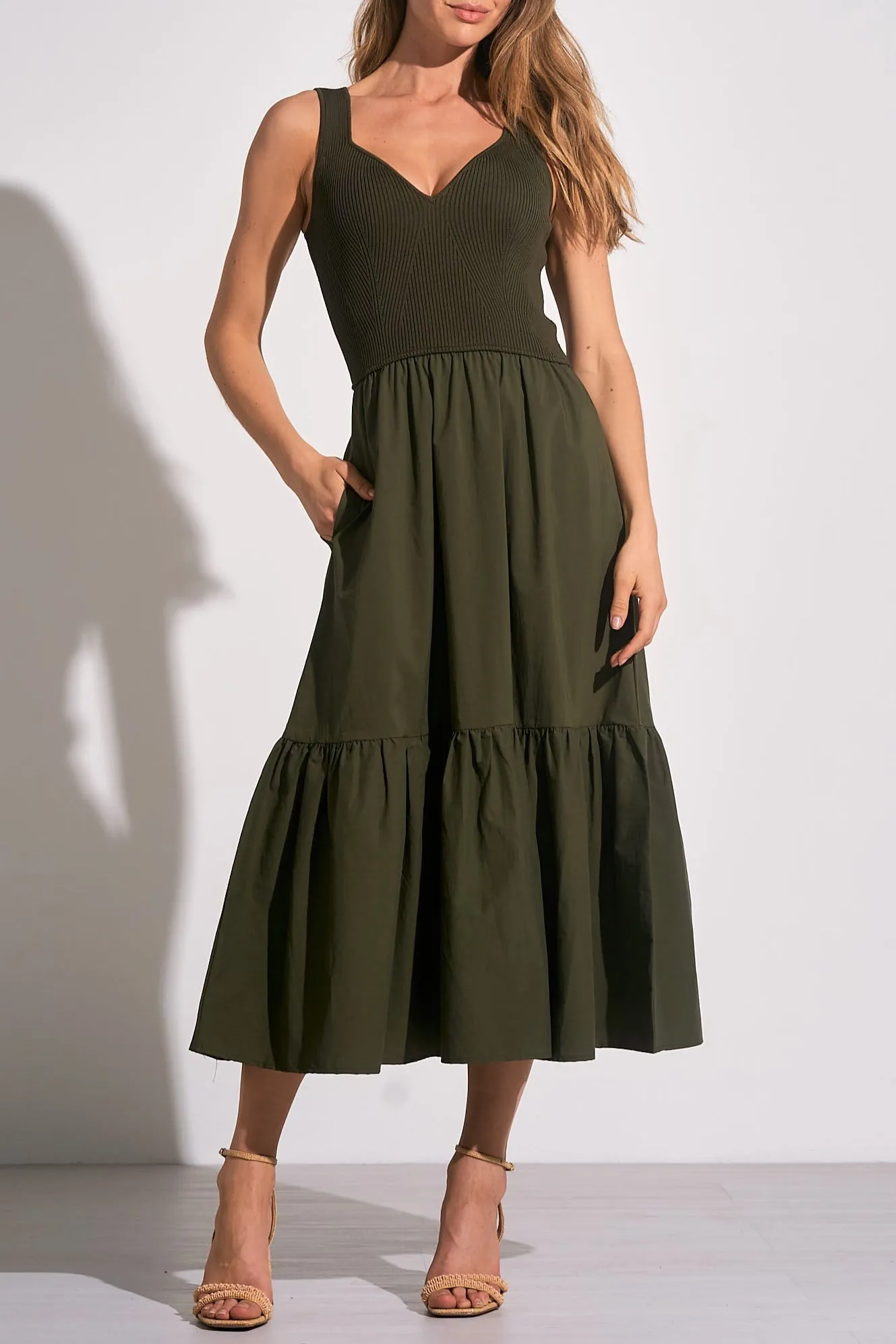 Elan Rhodes Mixed Media Maxi Dress sold by Gibsonlook