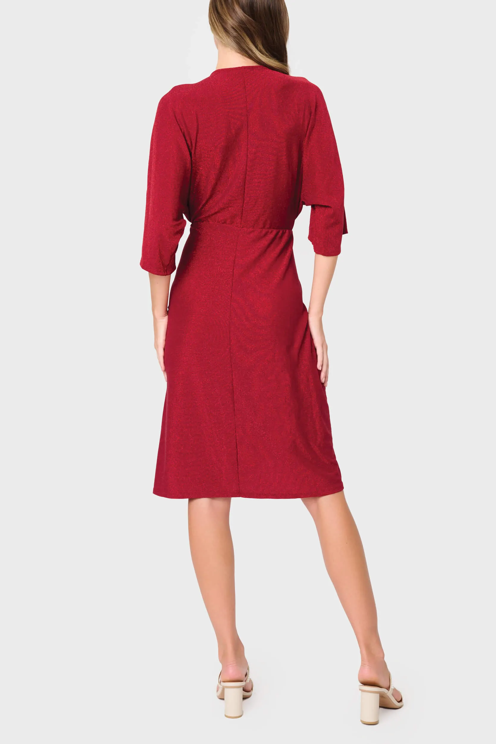 Surplice Wrap Dress in Shimmer Knit sold by Gibsonlook product image thumbnail 3