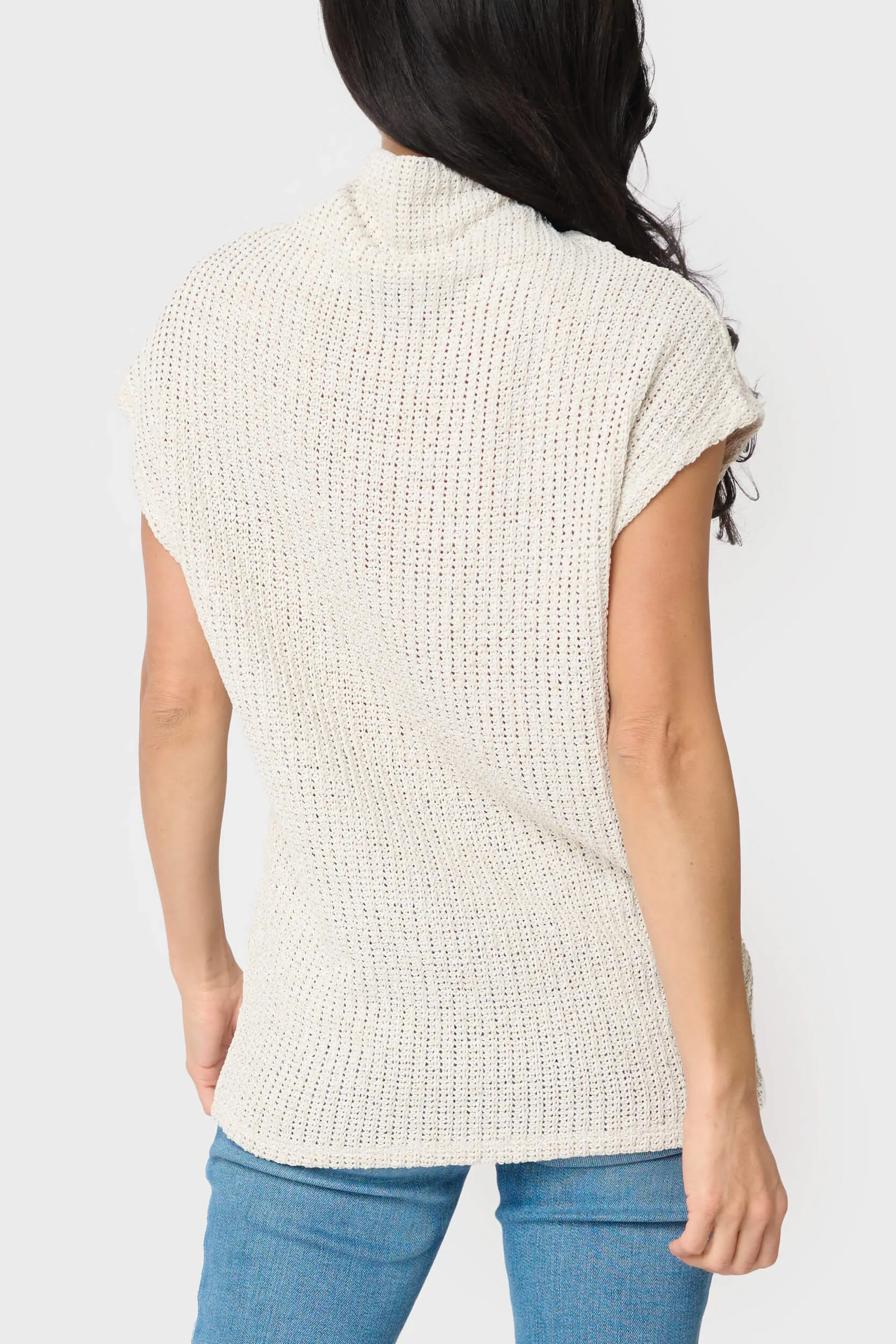 Cap Sleeve Funnel Neck Top sold by Gibson product image thumbnail 2