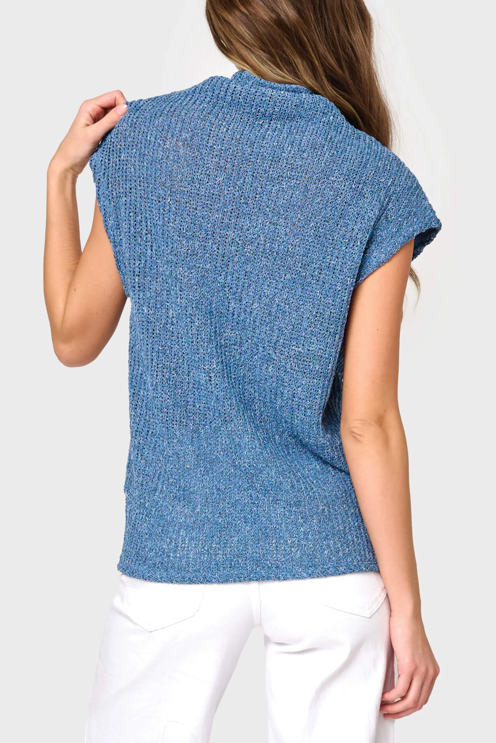 Cap Sleeve Funnel Neck Top sold by Gibson product image thumbnail 5