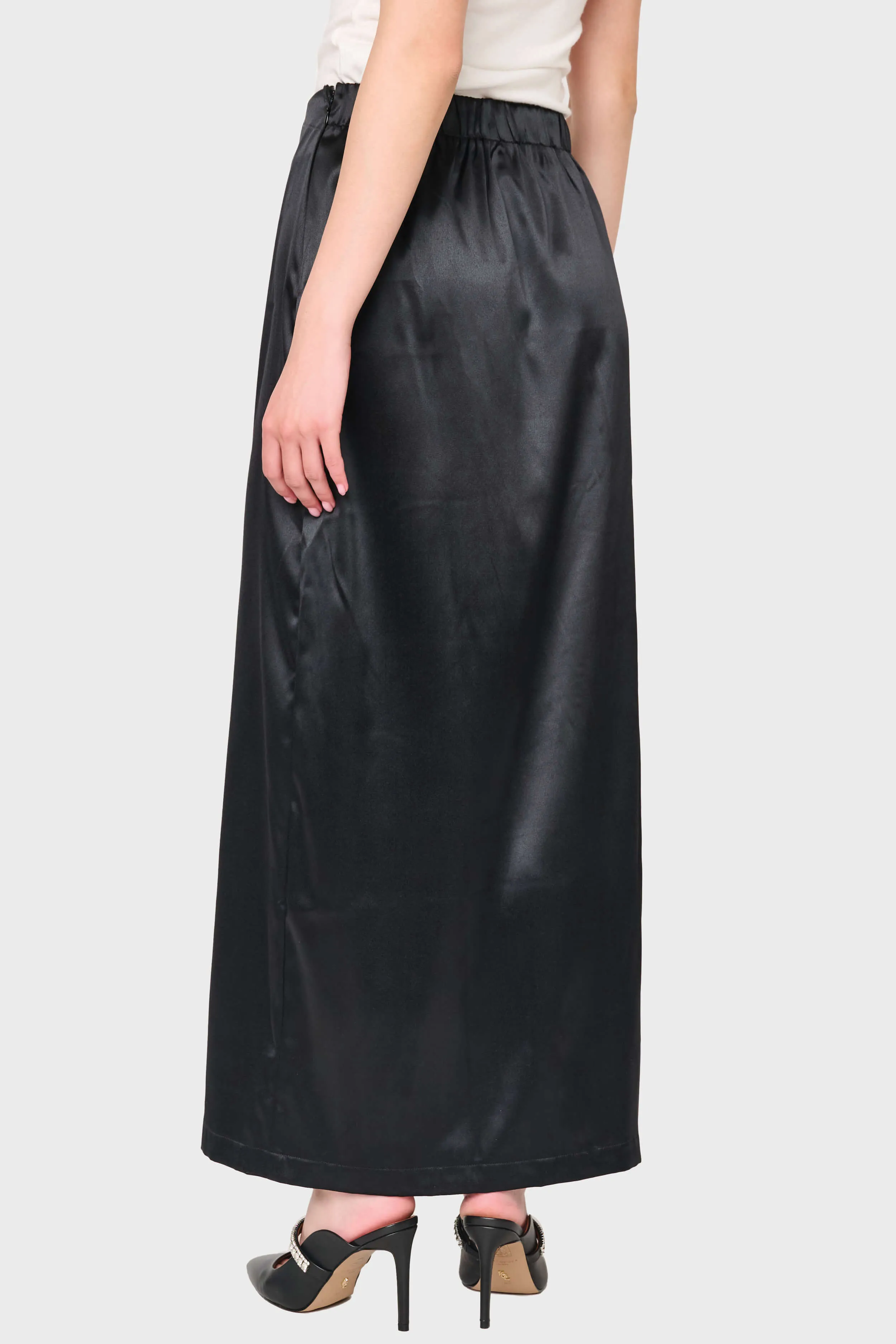 Satin Maxi Skirt With Pleat Details sold by Gibsonlook product image thumbnail 4