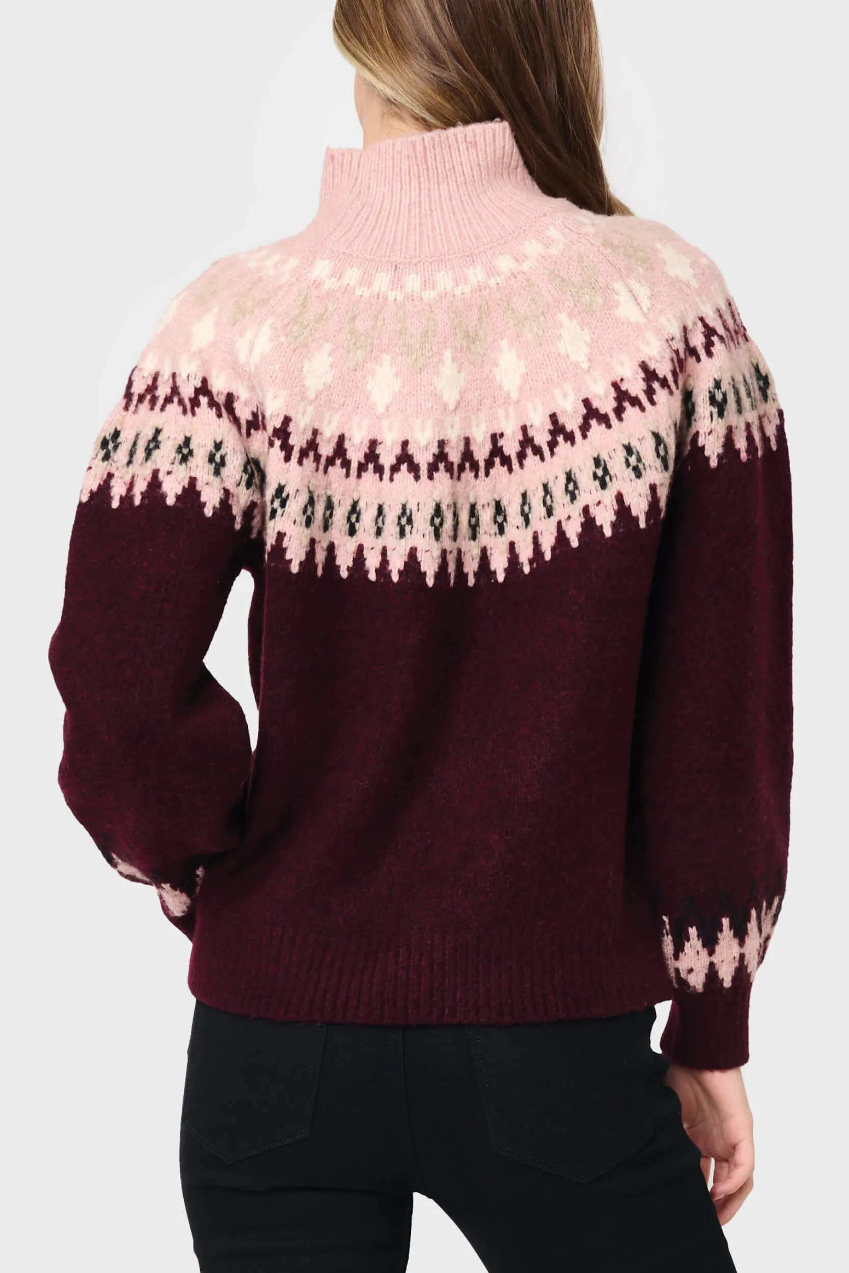Mock Neck Fair Isle Sweater sold by Gibsonlook product image thumbnail 3