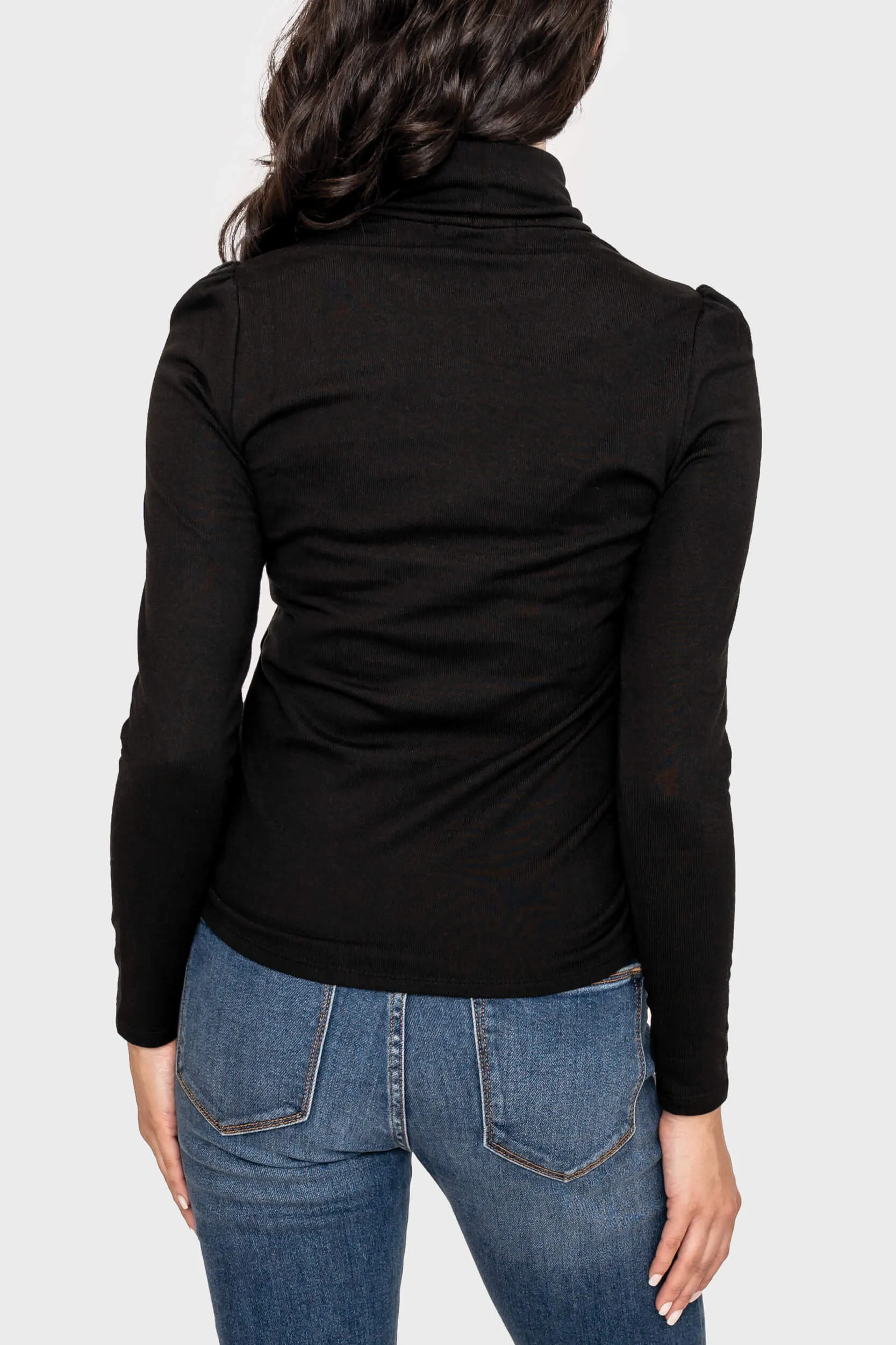 Essential Turtleneck Soft Sweater Knit Top with Puff Sleeve sold by Gibsonlook product image thumbnail 3
