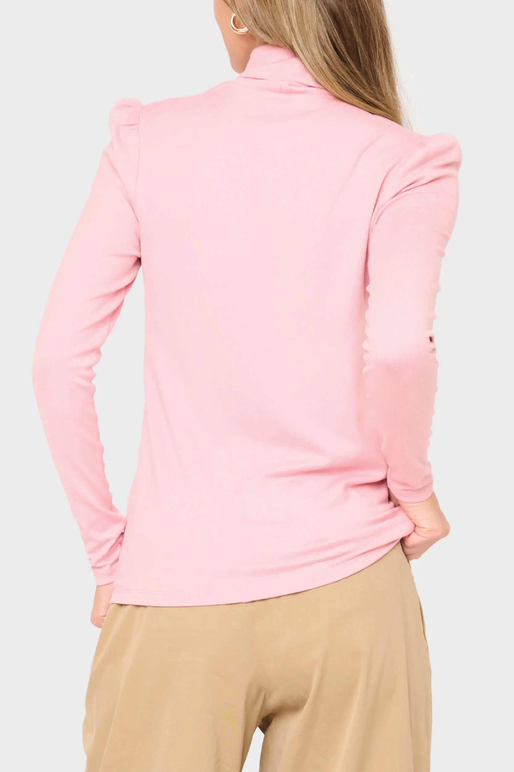 Essential Turtleneck Soft Sweater Knit Top With Puff Sleeve sold by Gibsonlook product image thumbnail 3