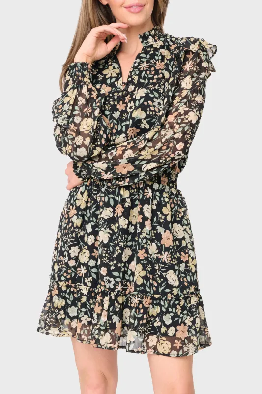 Daphne Flutter Sleeve Dress sold by Gibsonlook