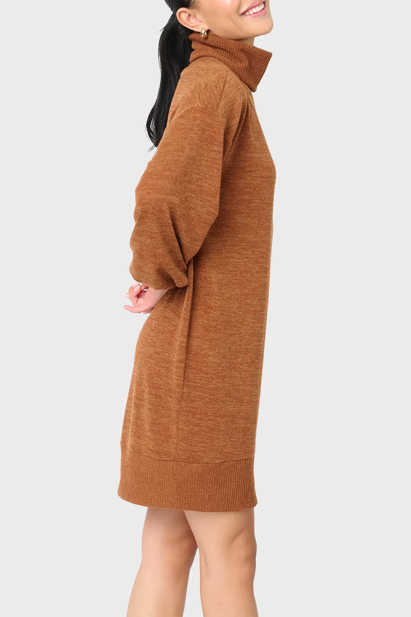Blouson Sleeve Turtleneck Sweater Dress sold by Gibsonlook product image thumbnail 3