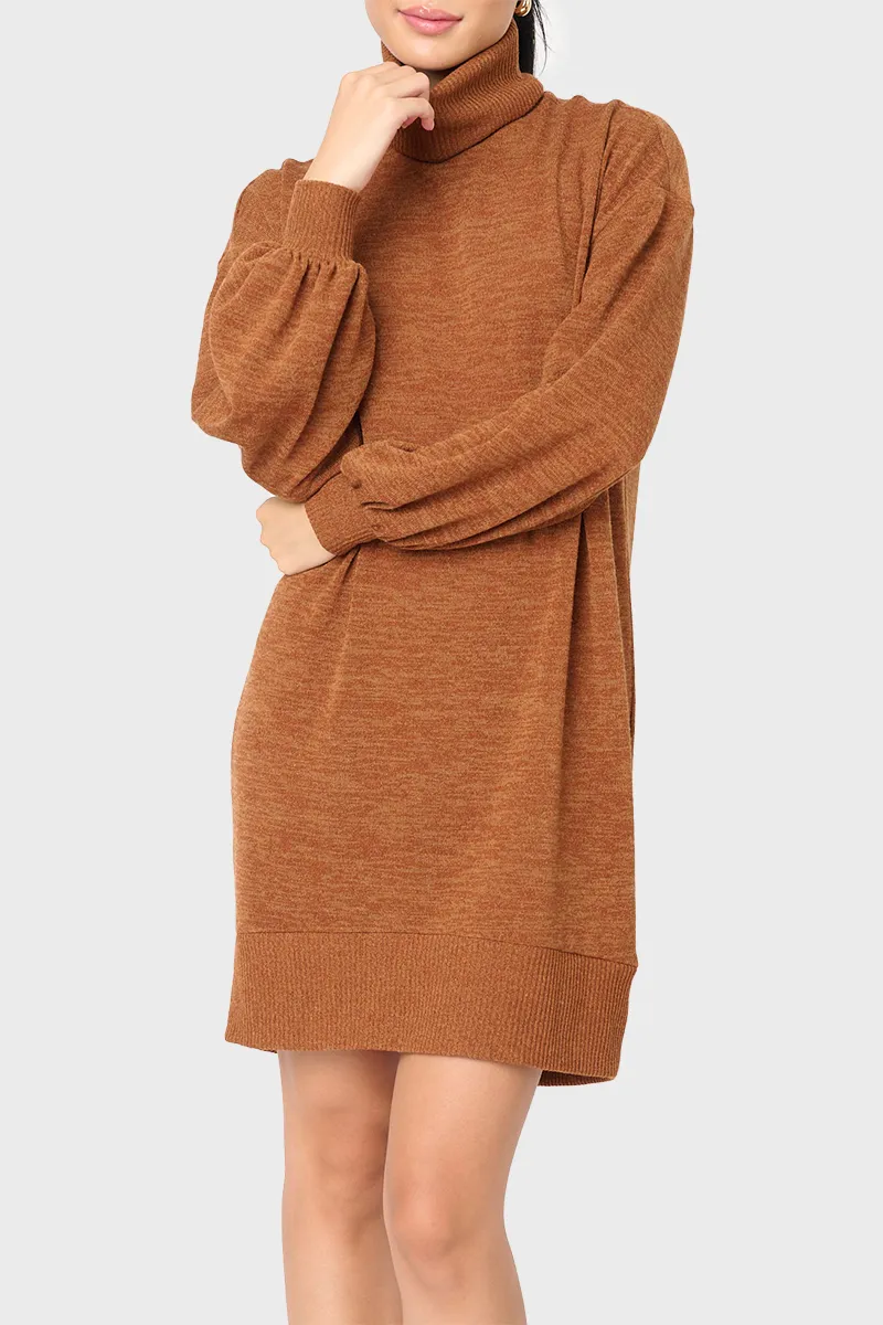 Blouson Sleeve Turtleneck Sweater Dress sold by Gibsonlook product image thumbnail 5