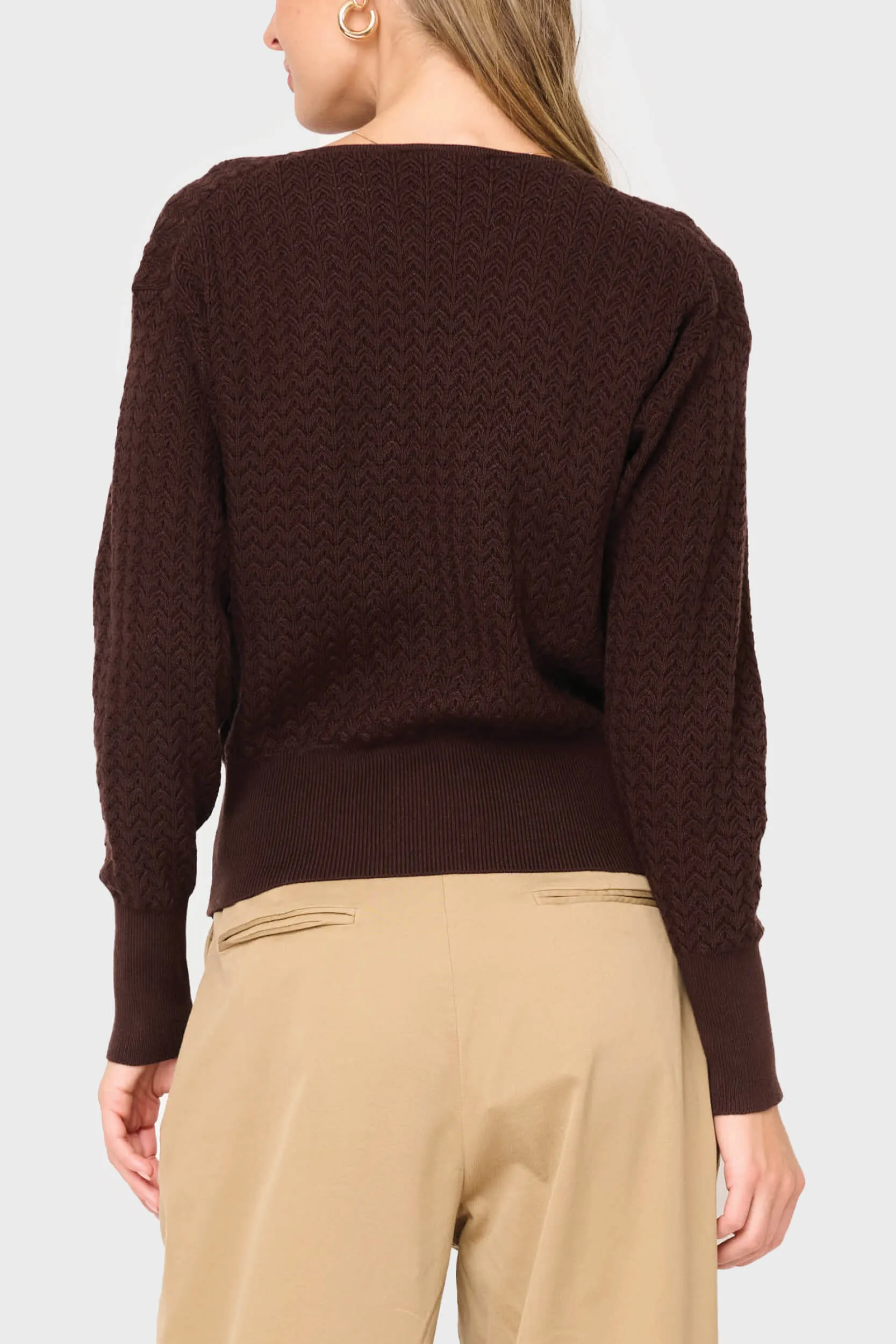 Pointelle Surplice Sweater sold by Gibsonlook product image thumbnail 4