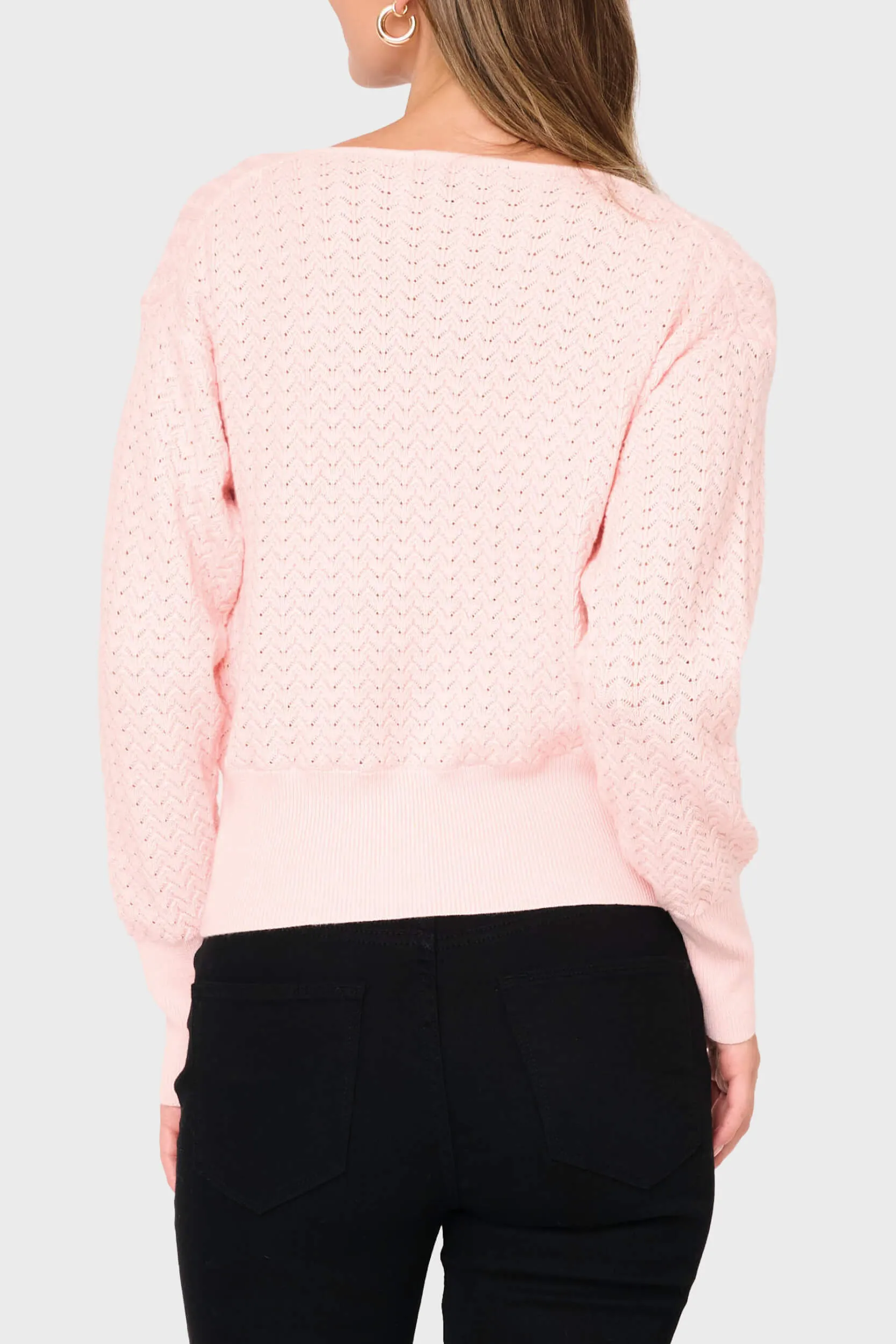 Pointelle Surplice Sweater sold by Gibsonlook product image thumbnail 4