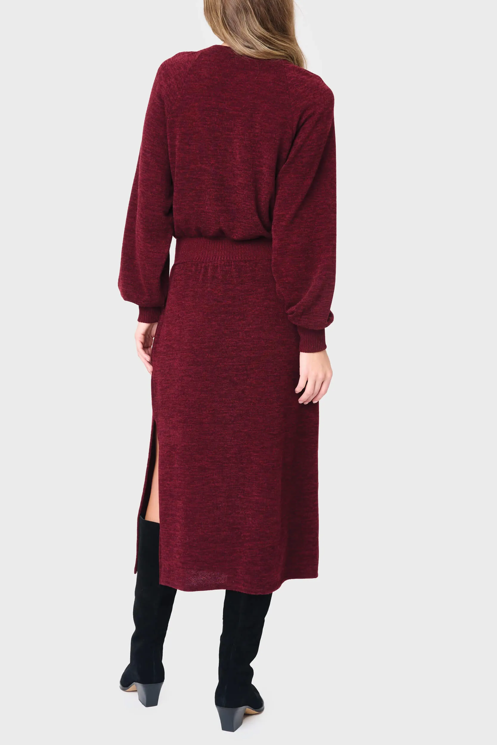 Long Sleeve V-Neck Midi Sweater Dress sold by Gibsonlook product image thumbnail 3
