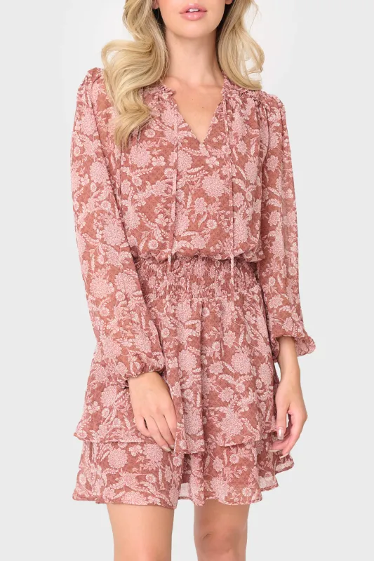 Long Sleeve Smocked Detail Dress sold by Gibsonlook