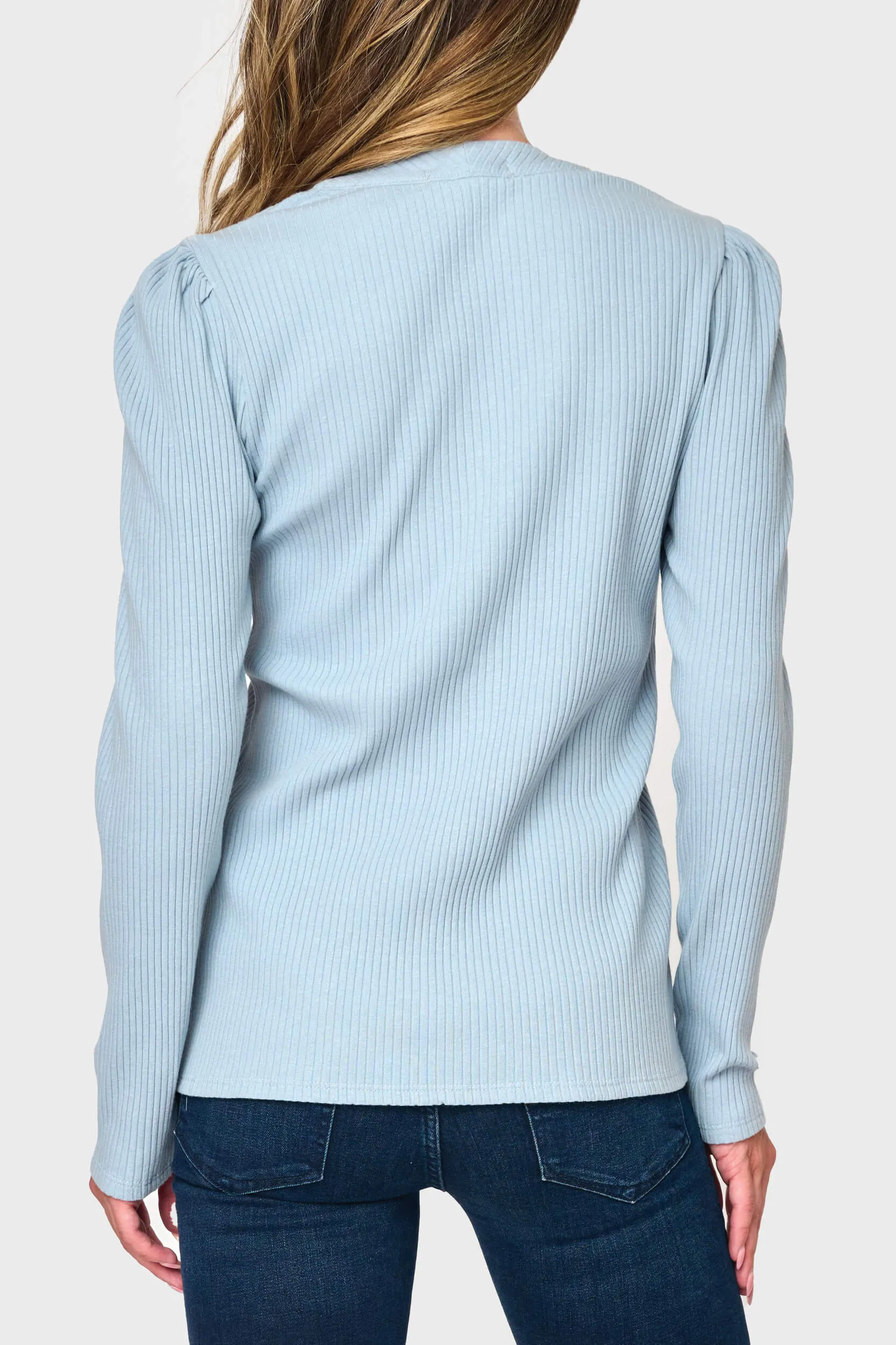 The Amelia Ribbed Henley Top sold by Gibsonlook product image thumbnail 3