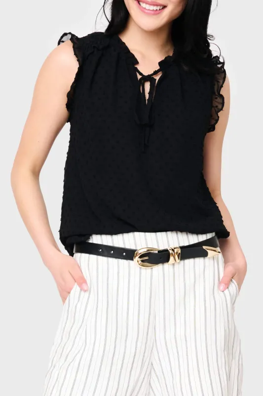 Ruffle Trimmed V-Neck Blouse sold by Gibsonlook