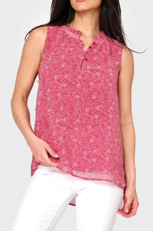 Respect the Ruffle Sleeveless Blouse sold by Gibsonlook