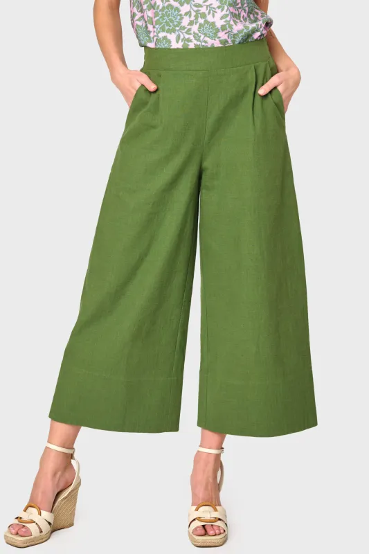 Wide Hem Cropped Linen Pant sold by Gibsonlook