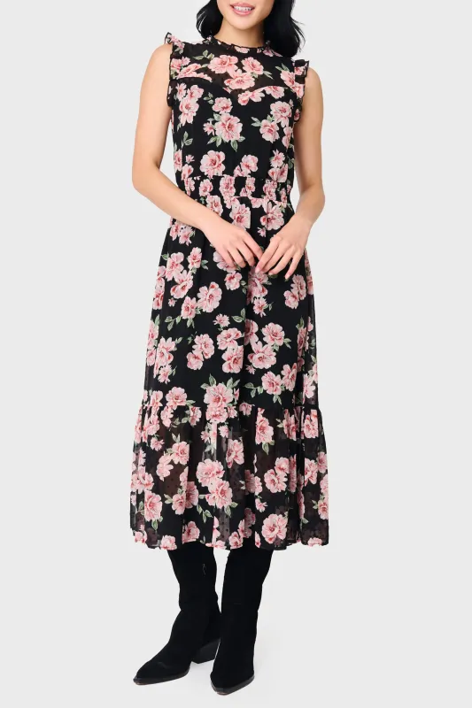 Sweetheart Pin Dot Flutter Sleeve Dress sold by Gibsonlook