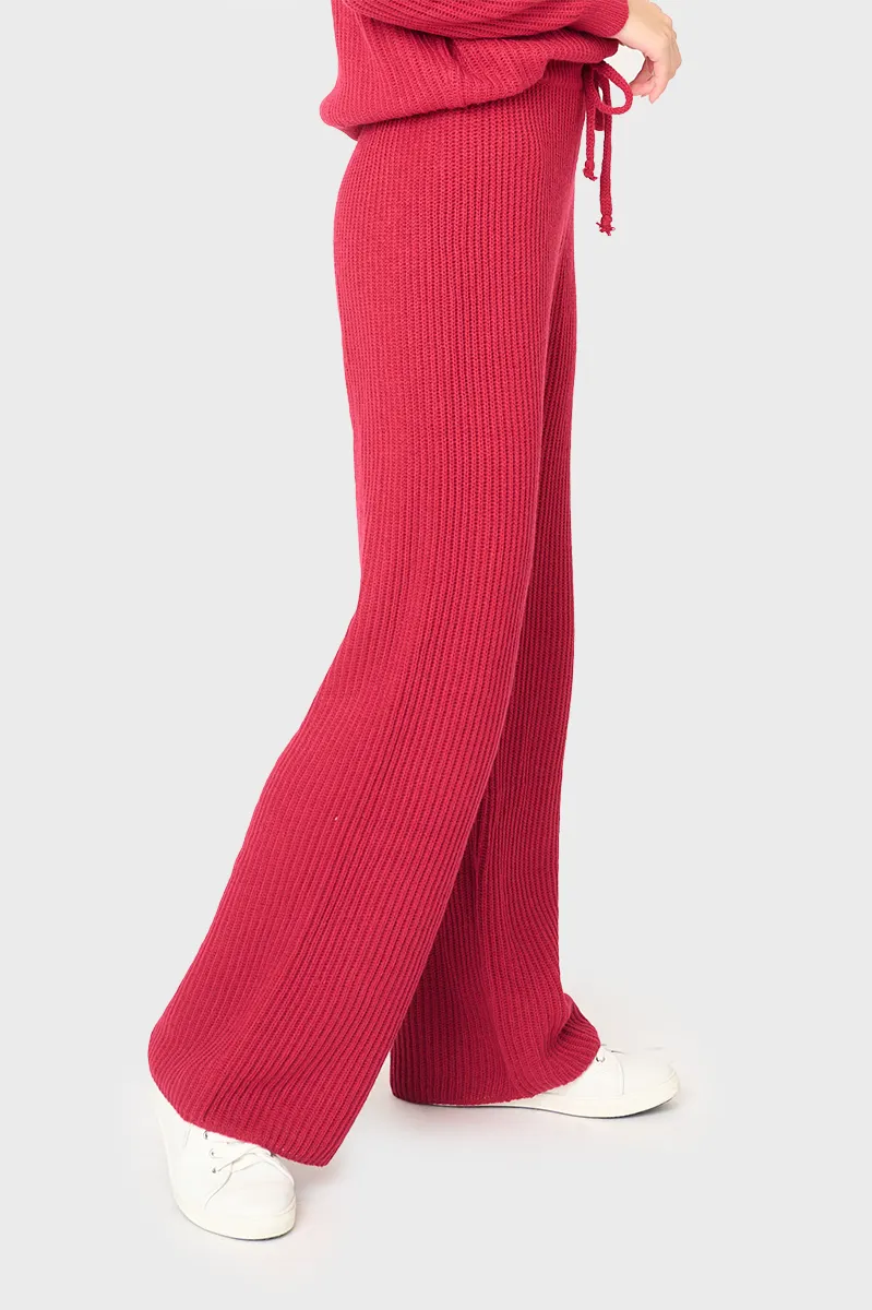 Drawstring Pull On Ribbed Sweater Knit Pant sold by Gibsonlook product image thumbnail 2