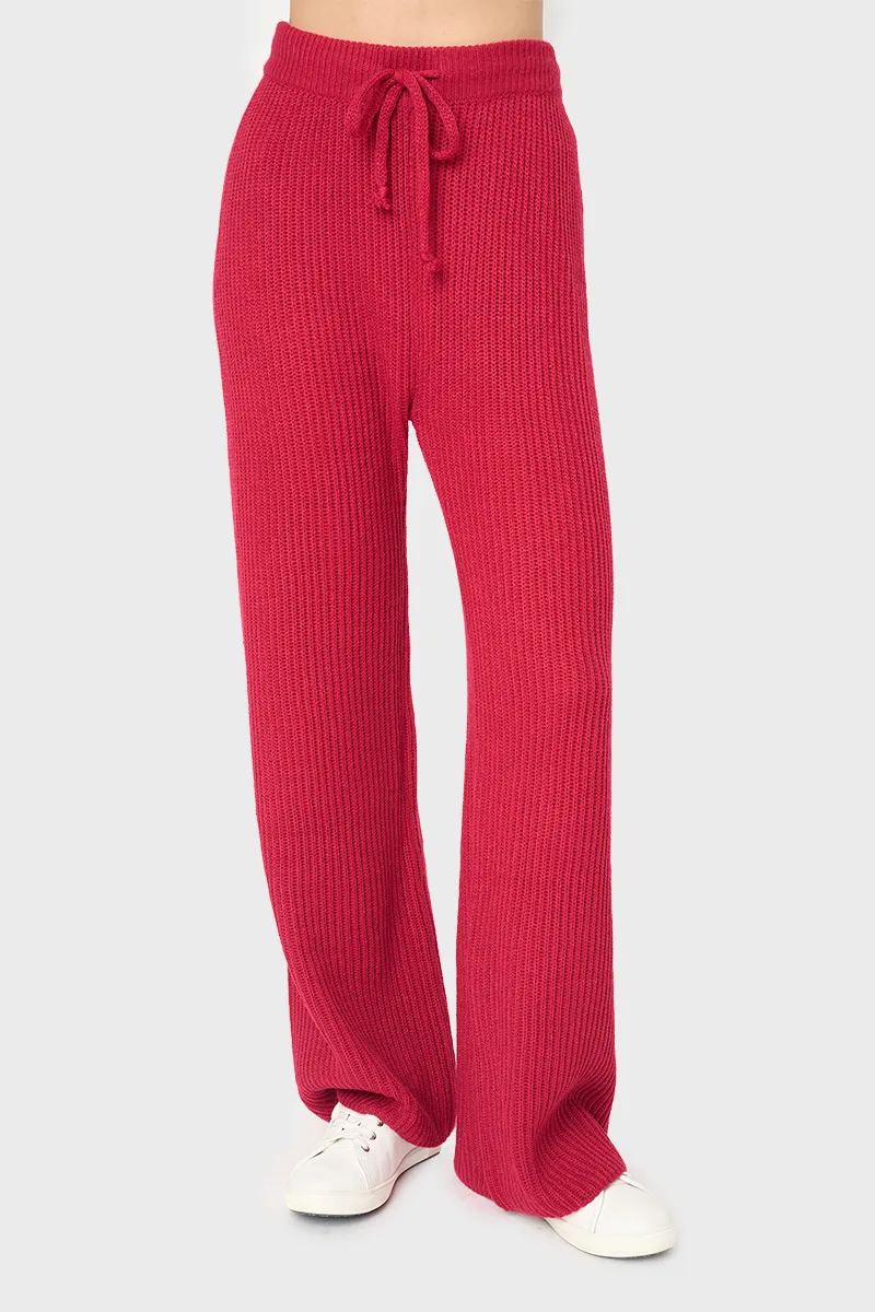 Drawstring Pull On Ribbed Sweater Knit Pant sold by Gibsonlook product image thumbnail 4